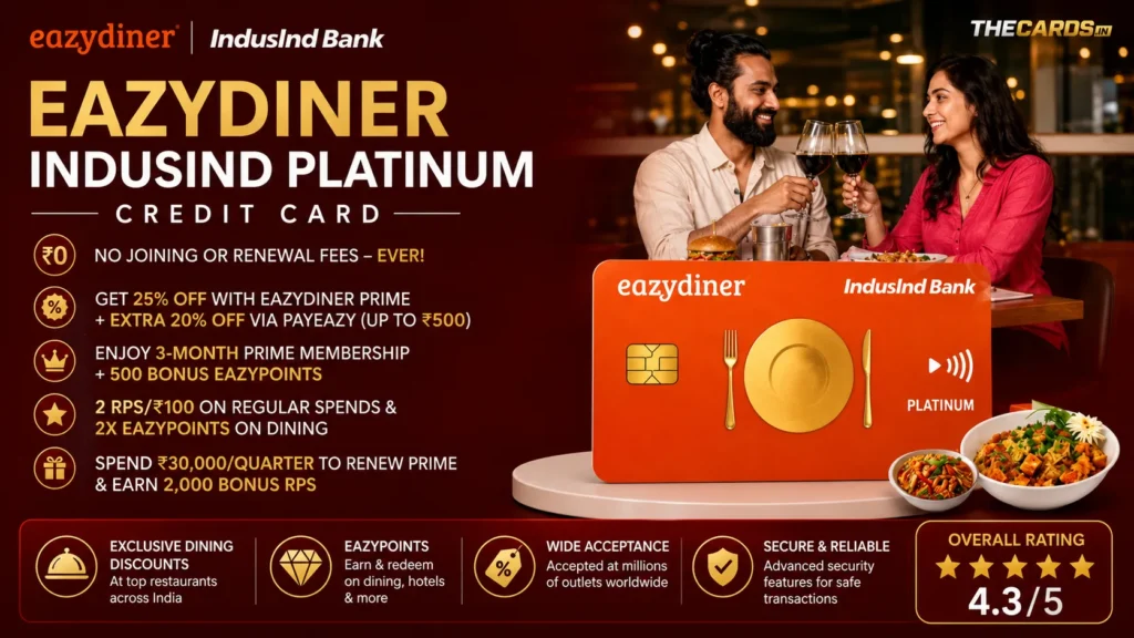 EazyDiner IndusInd Platinum Credit Card
